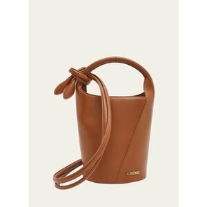 Gorgeous And Rare Jacquemus Le Petit Tourni Leather Bucket Bag – Light Brown